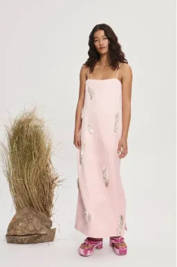 Alemais Cindy Embellished Slip Dress Pink Size 16 for rent on The Volte - image 1
