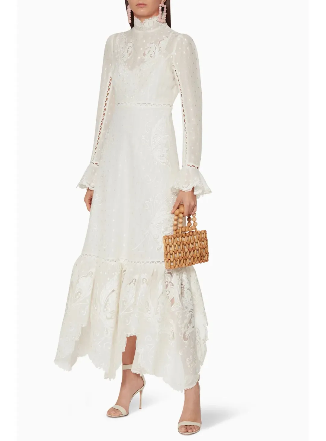 Zimmermann Super Eight Embroidered Maxi Dress in White Size 0 / AU 8 for rent on The Volte - main image