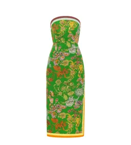 Alemais Fiesta Bodice Midi Dress Green Print Size AU 16 for rent on The Volte - image 5