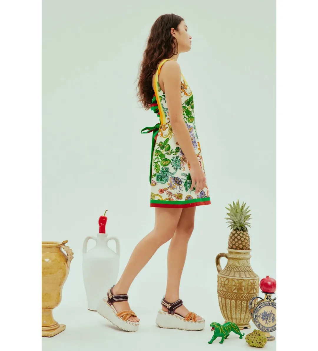 Alemais Fiesta Mini Dress Multi Print Size AU 16 for rent on The Volte - main image