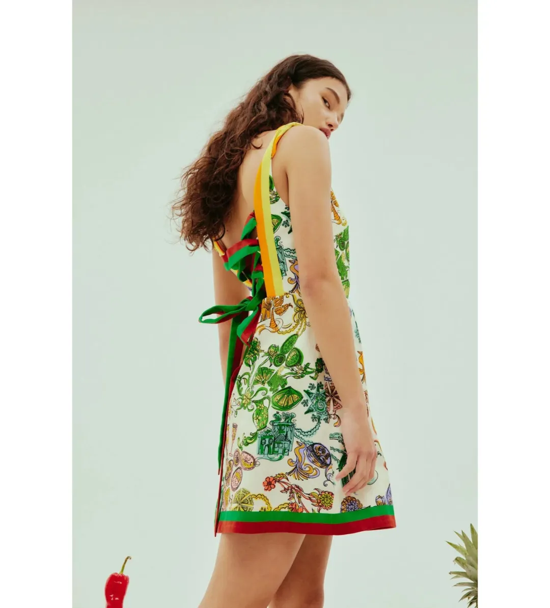 Alemais Fiesta Mini Dress Multi Print Size AU 16 for rent on The Volte - main image