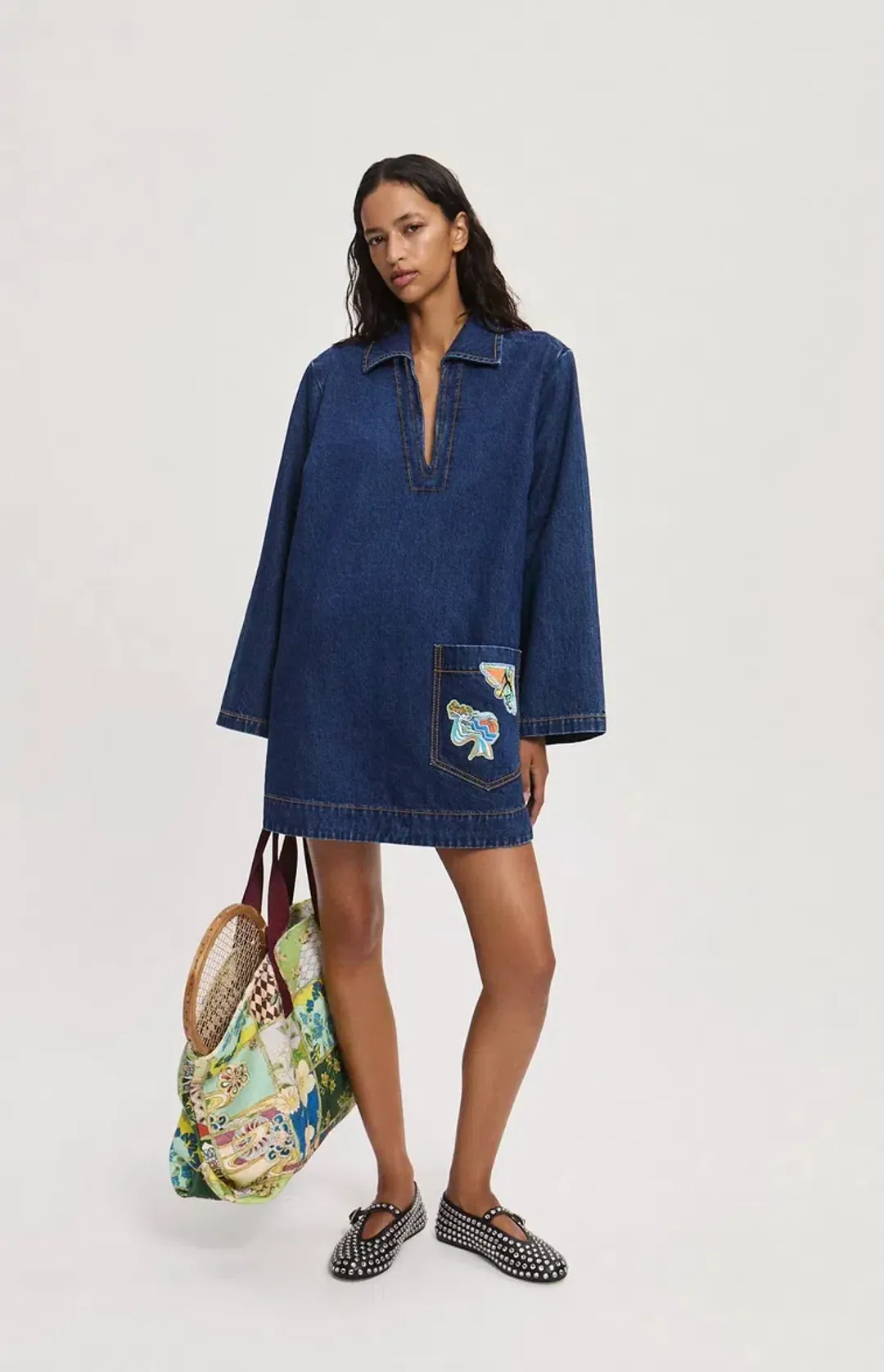 Alemais Speedy Denim Mini Size AU 12 for rent on The Volte - main image