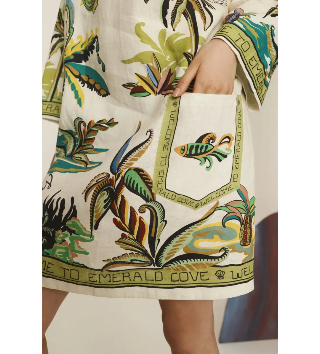 Alemais Day Dream Tunic Mini Dress Multi Print Size AU 12 for rent on The Volte - main image