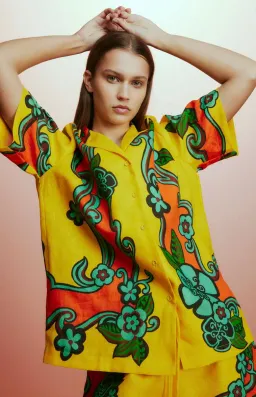 Alemais Flame Shirt and Short Set Size AU 14 for rent on The Volte - image 2