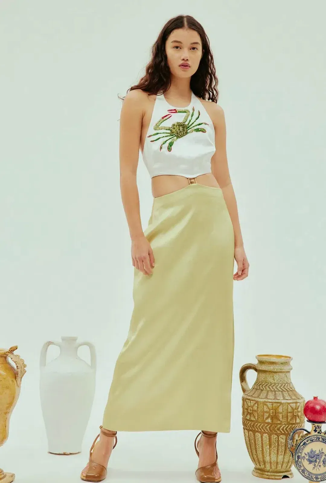 Alemais Seb Embellished Midi Dress Multi Size 16 for rent on The Volte - main image