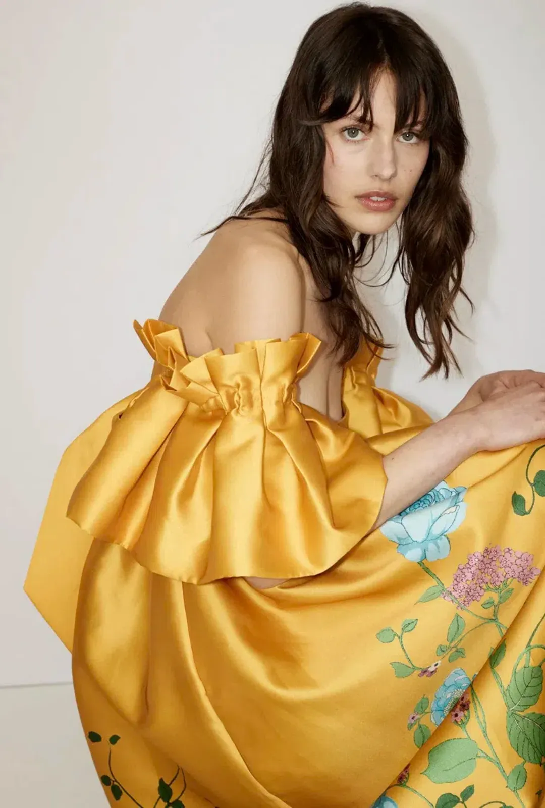 Alemais Dana Midi Dress Gold Size 12 for rent on The Volte - main image