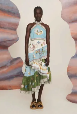 Alemais Bath House Midi Dress Multi Size 16 for rent on The Volte - image 1