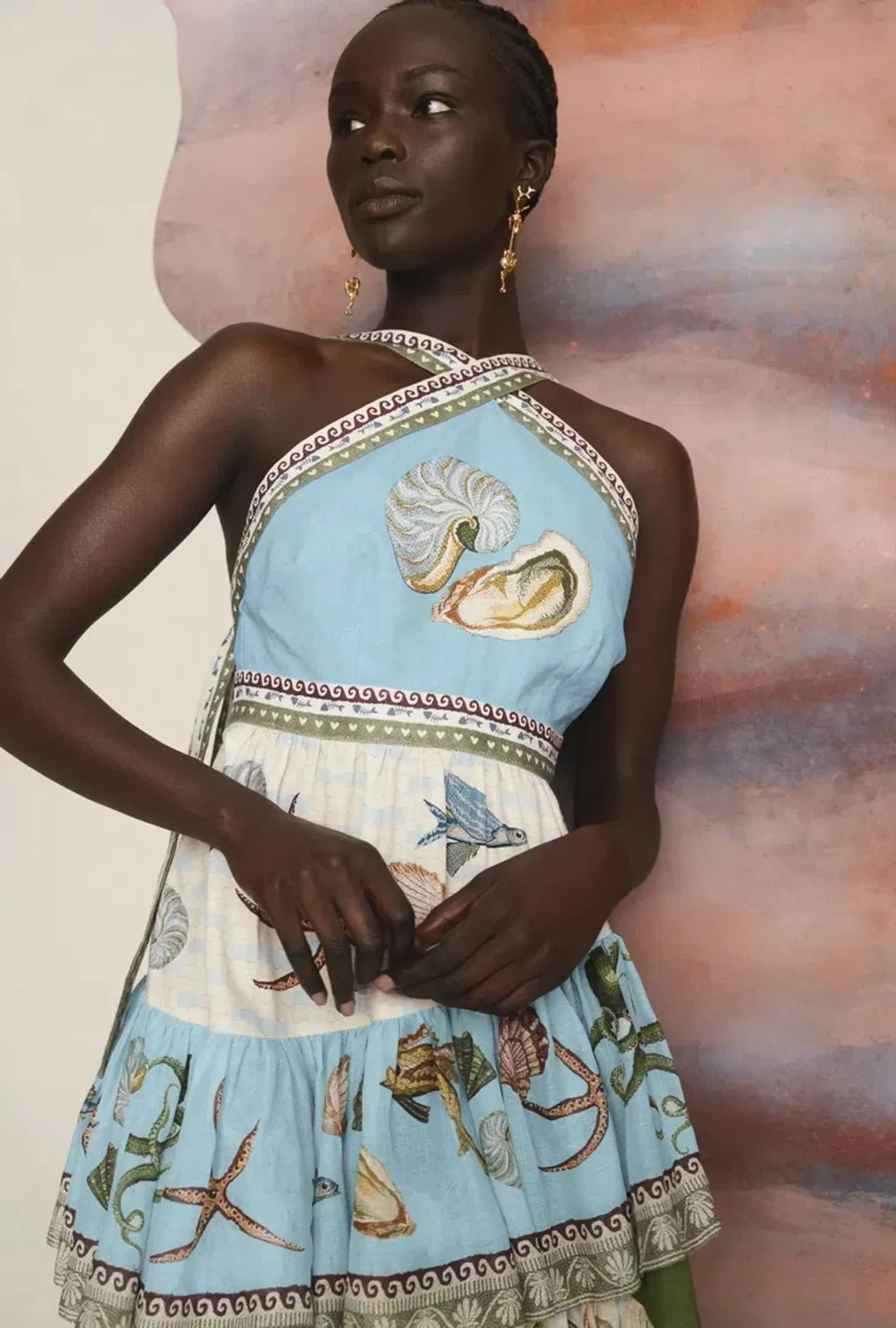 Alemais Bath House Midi Dress Multi Size 16 for rent on The Volte - main image