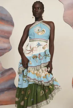 Alemais Bath House Midi Dress Multi Size 16 for rent on The Volte - image 2