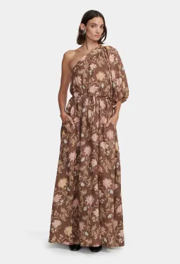 Hansen and Gretel Carmen Maxi Dress Carob Floral Size AU 12 for rent on The Volte - image 3