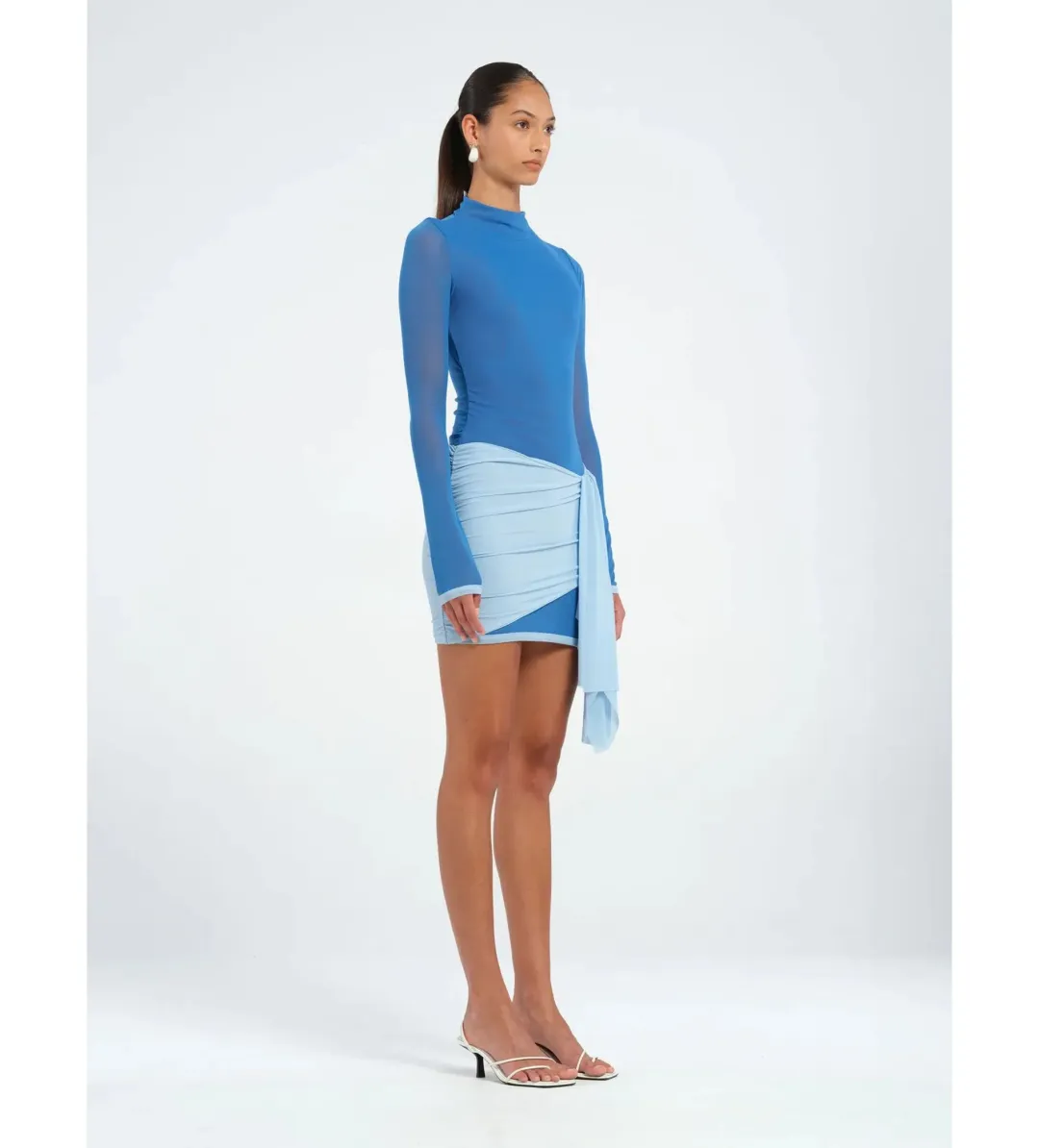 BENNI Kingsley Mini Dress Blue Size AU 6 for rent on The Volte - main image