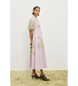 Alemais Sora Midi Dress Multi Floral Size AU 10 for rent on The Volte - image 2