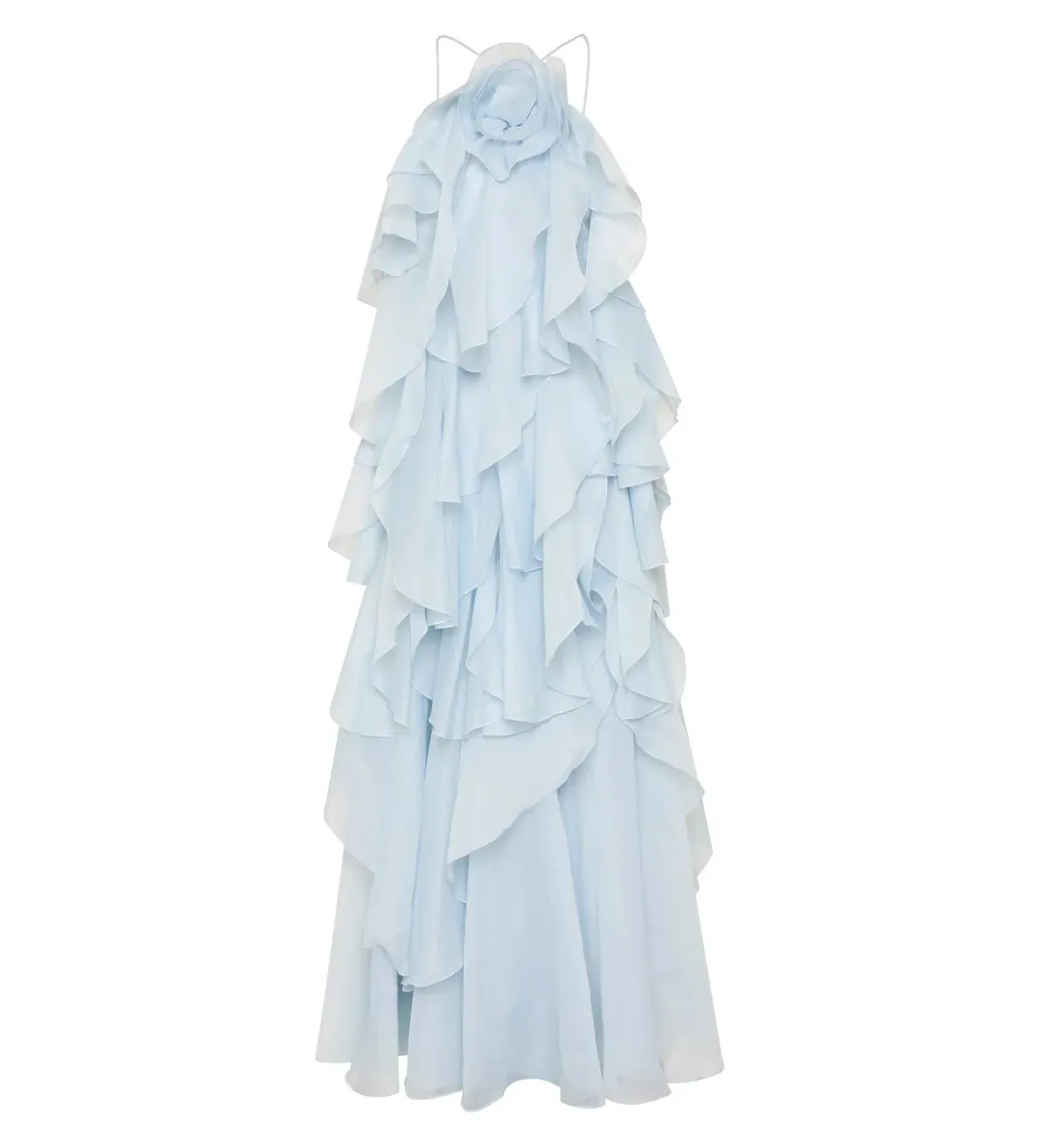 Aje Pandorea Layered Maxi Dress Silver Blue Size AU 10 for rent on The Volte - main image