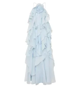 Aje Pandorea Layered Maxi Dress Silver Blue Size AU 10 for rent on The Volte - image 6