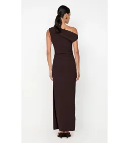 Bec & Bridge Leora Asym Maxi Dress Dark Chocolate Size AU 10 for rent on The Volte - image 5