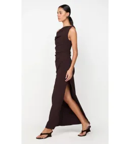 Bec & Bridge Leora Asym Maxi Dress Dark Chocolate Size AU 10 for rent on The Volte - image 3