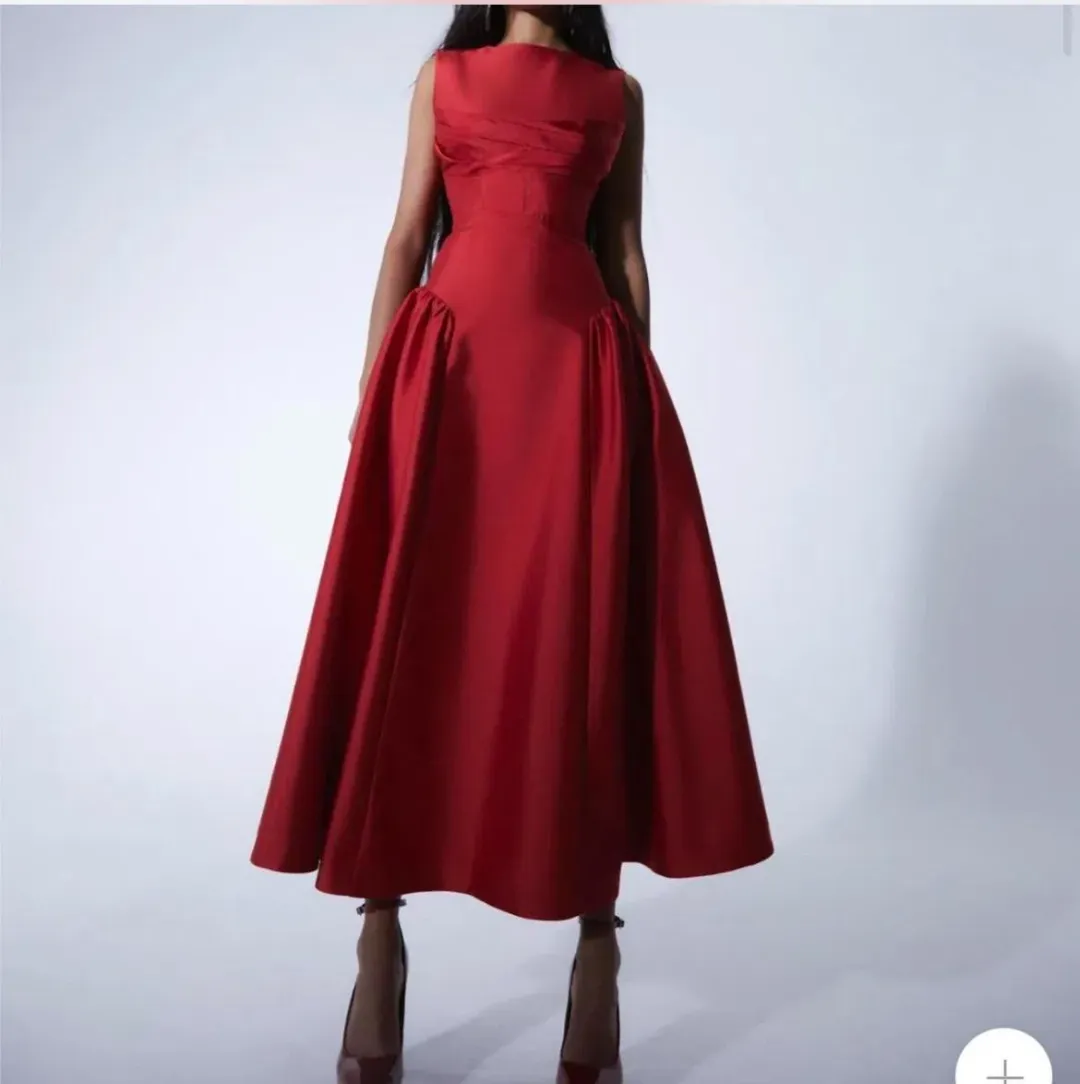 Rachel Gilbert Sawyer Midi Dress Red Size 6 for rent on The Volte - main image
