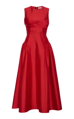 Rachel Gilbert Sawyer Midi Dress Red Size 6 for rent on The Volte - image 6