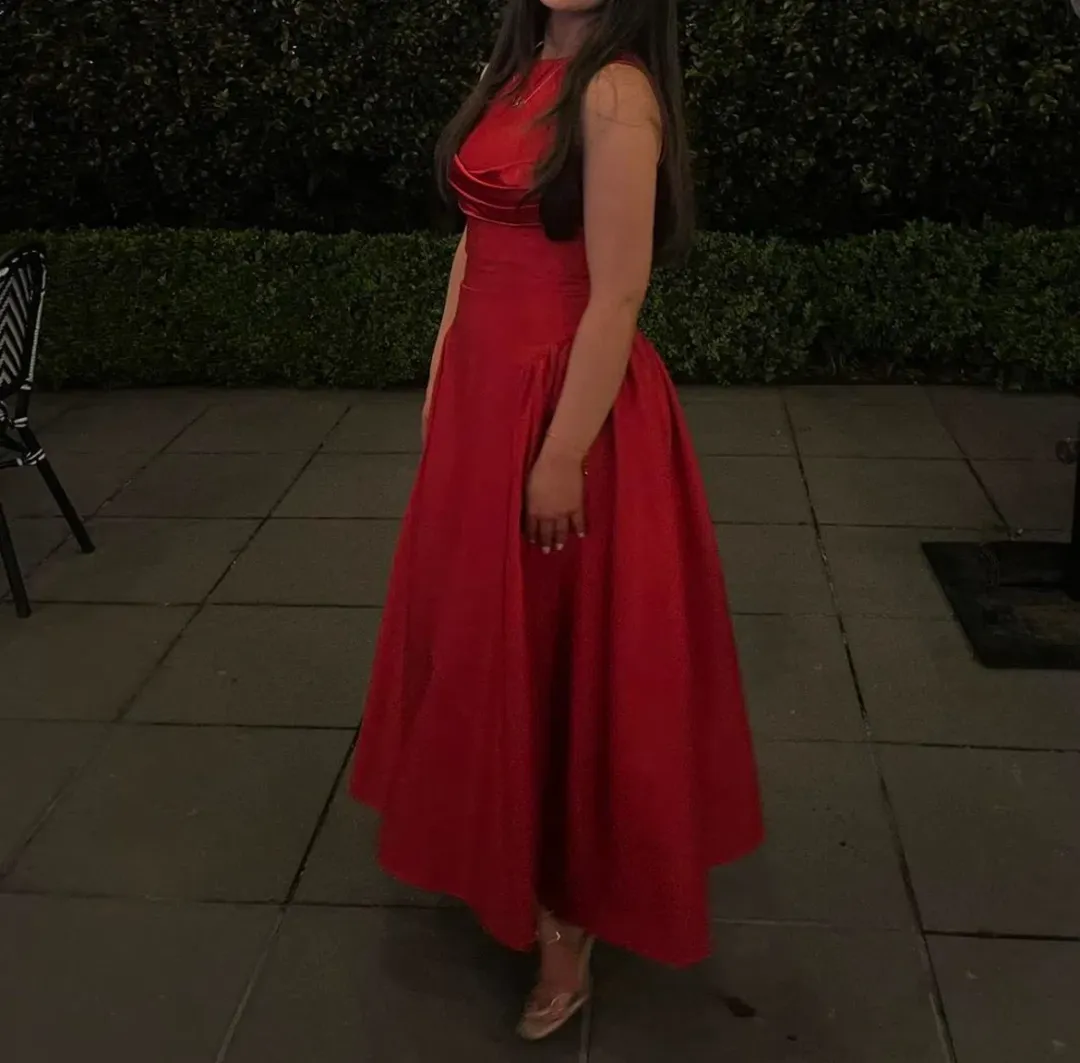 Rachel Gilbert Sawyer Midi Dress Red Size 6 for rent on The Volte - main image