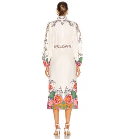 Zimmermann Lovestruck Buttoned in Natural Paisley Floral Midi Dress Size 6 for rent on The Volte - image 3