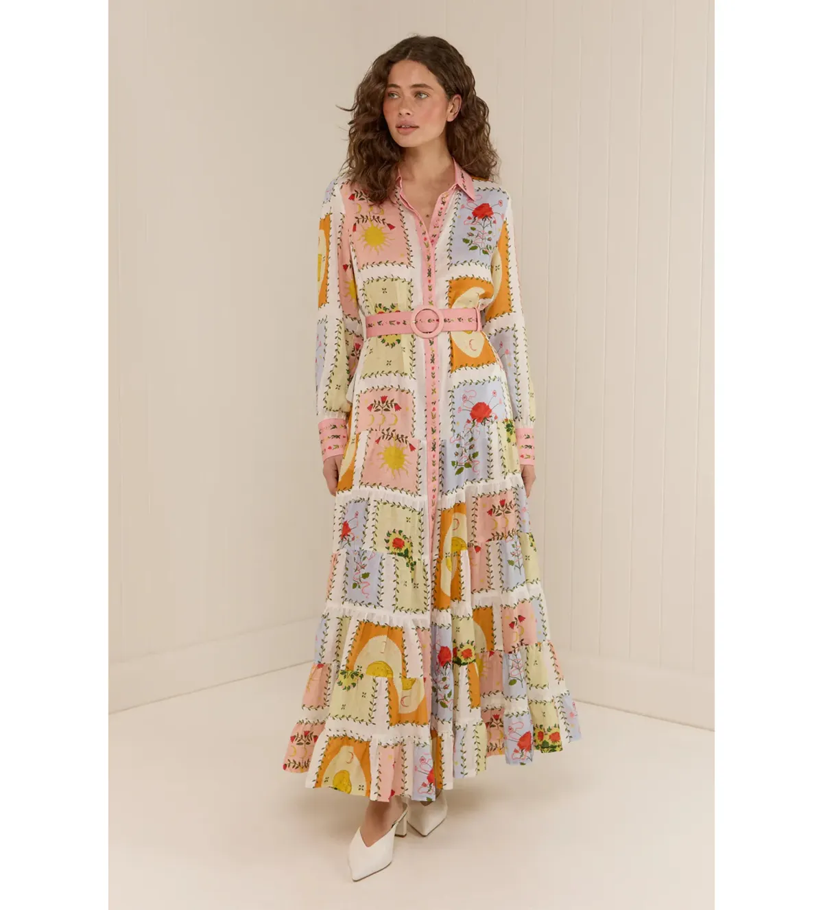 Palm Noosa Aria Dress in Siesta Tile Print Size AU 12 for rent on The Volte - main image