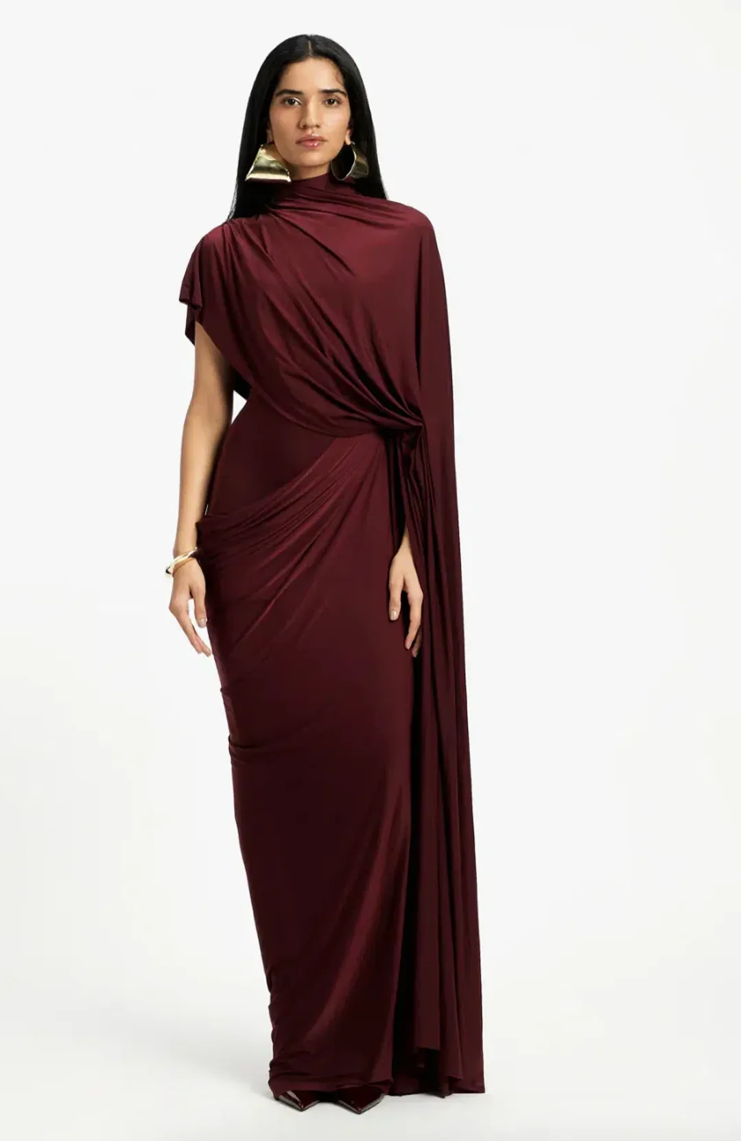 Deme By Gabriella Daphne Maxi Dress Burgundy Size 20 for rent on The Volte - main image