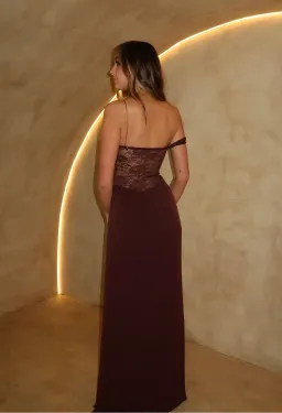 Natalie Rolt Sloane Maxi Dress Espresso Size 0 AU 6 for rent on The Volte - image 4