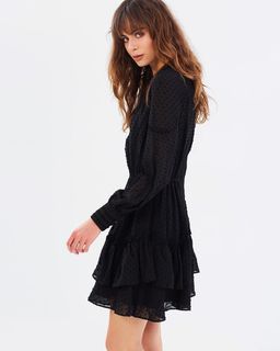 Talulah Sweet Allure Long Sleeve Mini Dress in black size 10 for rent on The Volte - image 2