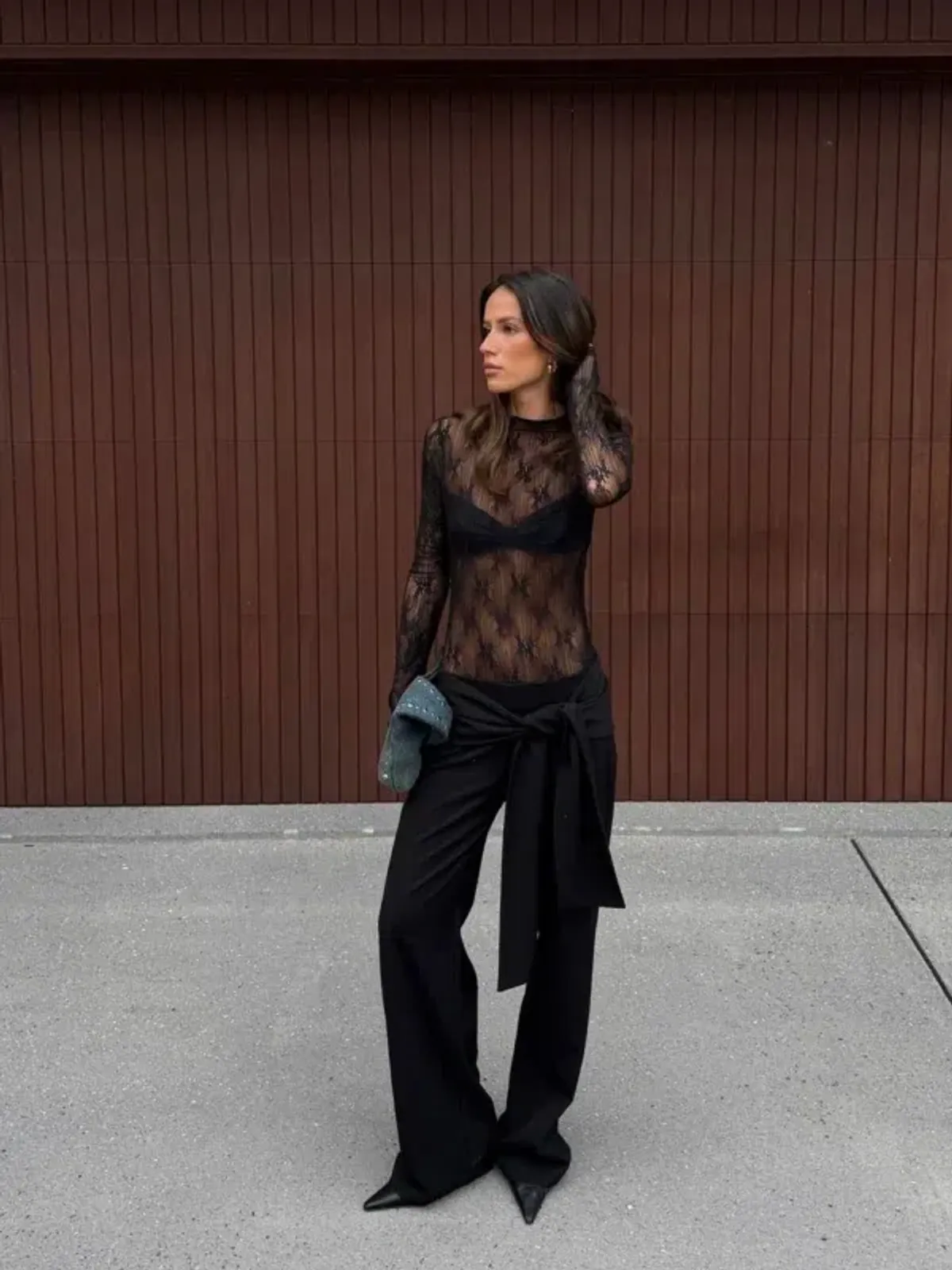 Benni Verner Pant & Oskar Top Set Black Size 6 for rent on The Volte - main image