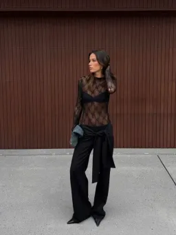 Benni Verner Pant & Oskar Top Set Black Size 6 for rent on The Volte - image 1