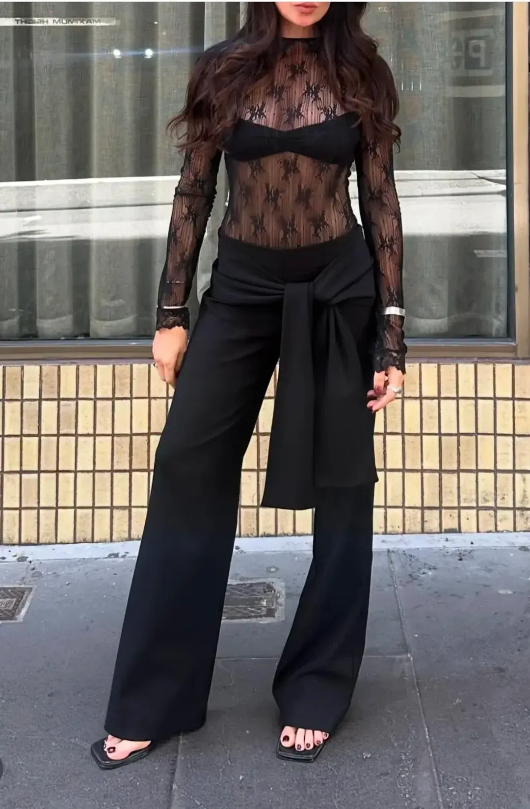 Benni Verner Pant & Oskar Top Set Black Size 10 for rent on The Volte - main image