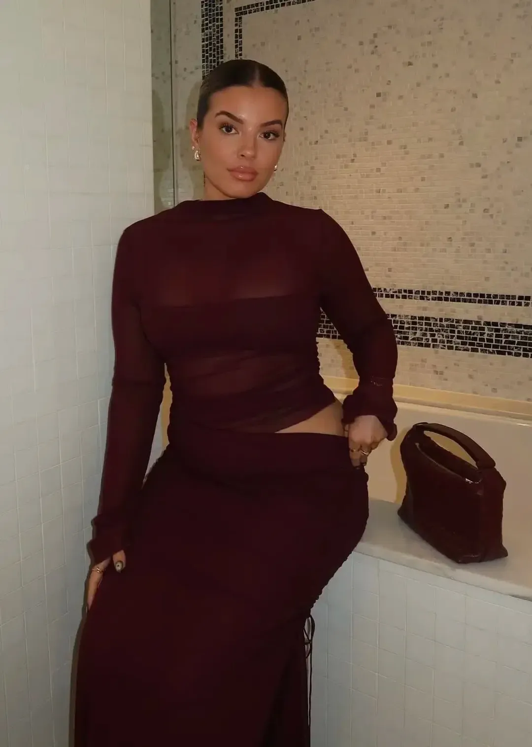 Benni Mable Maxi Dress Plum Size AU 10 for rent on The Volte - main image