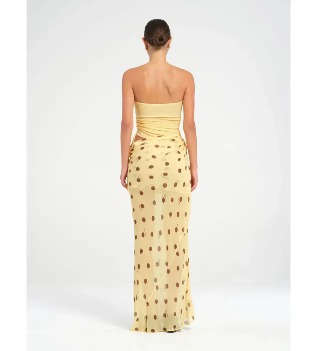 Benni Roscoe Maxi Dress in Yellow Size AU 8 for rent on The Volte - main image