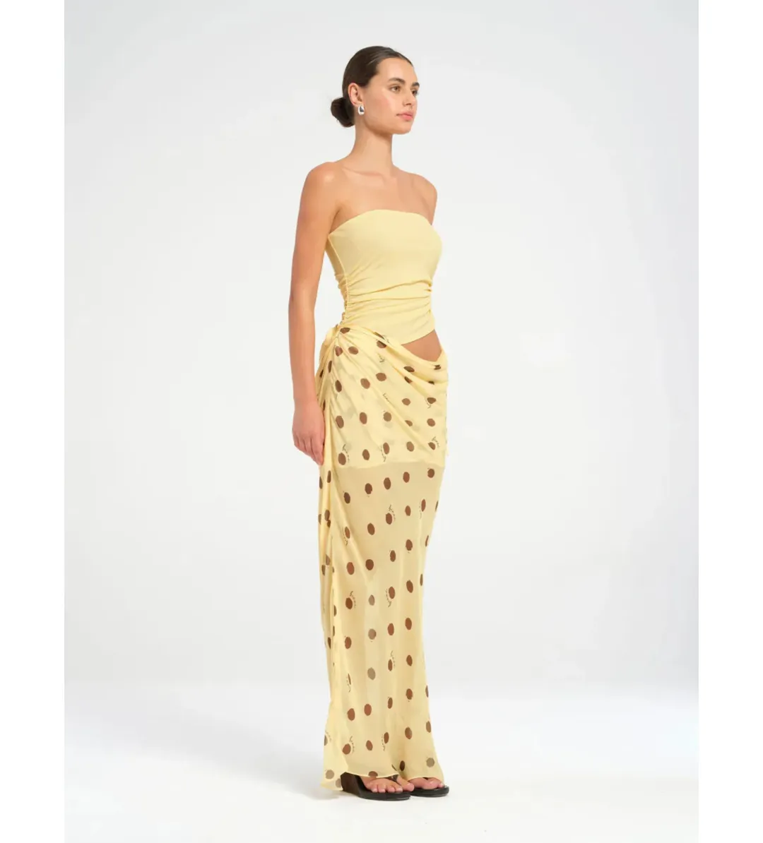 Benni Roscoe Maxi Dress in Yellow Size AU 8 for rent on The Volte - main image