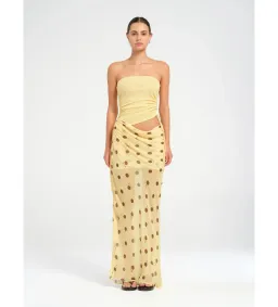 Benni Roscoe Maxi Dress in Yellow Size AU 8 for rent on The Volte - image 1