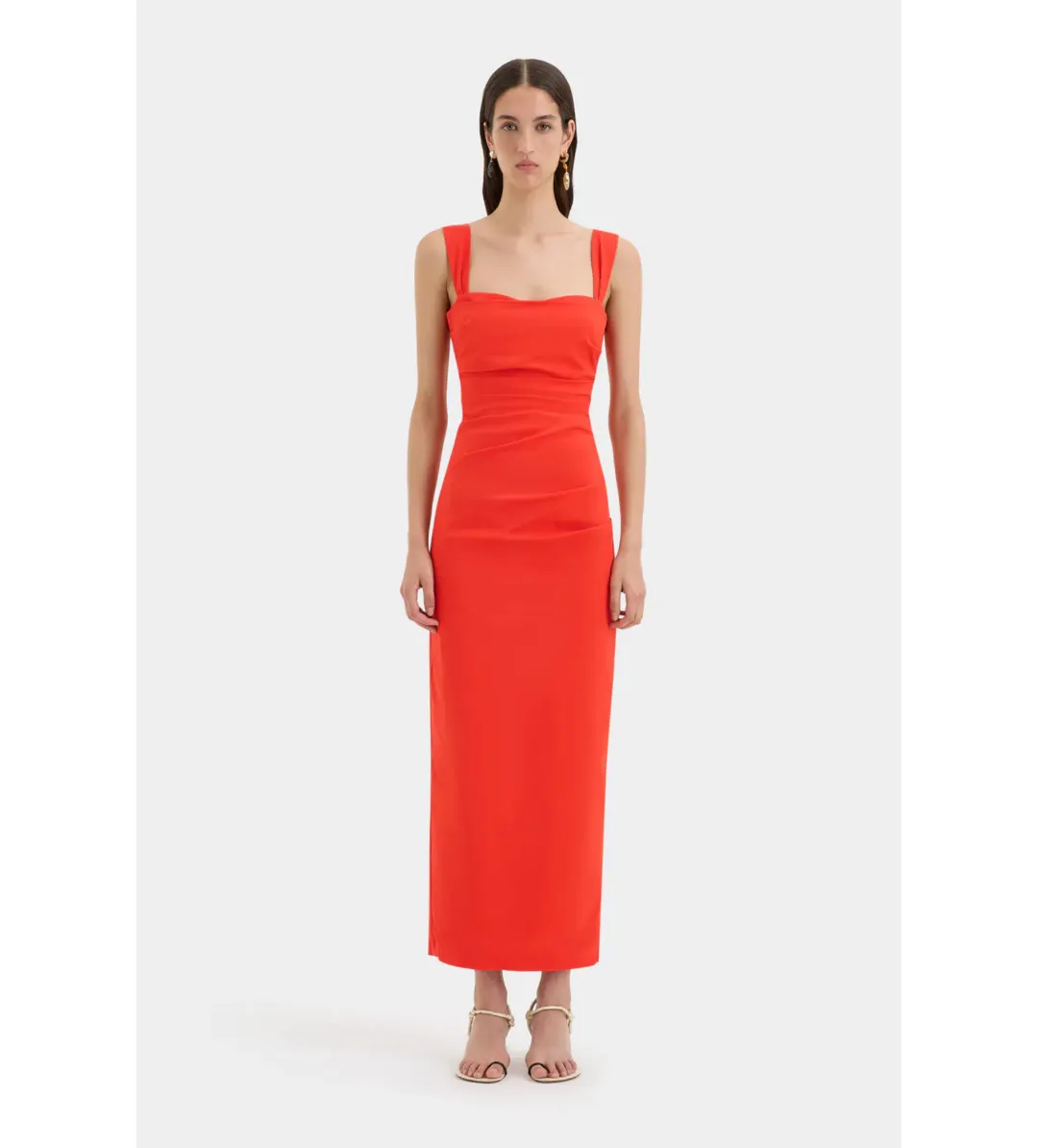 Sir The Label Dahlia Balconette Maxi Dress  In Tangerine Size 2/AU 10 for rent on The Volte - main image