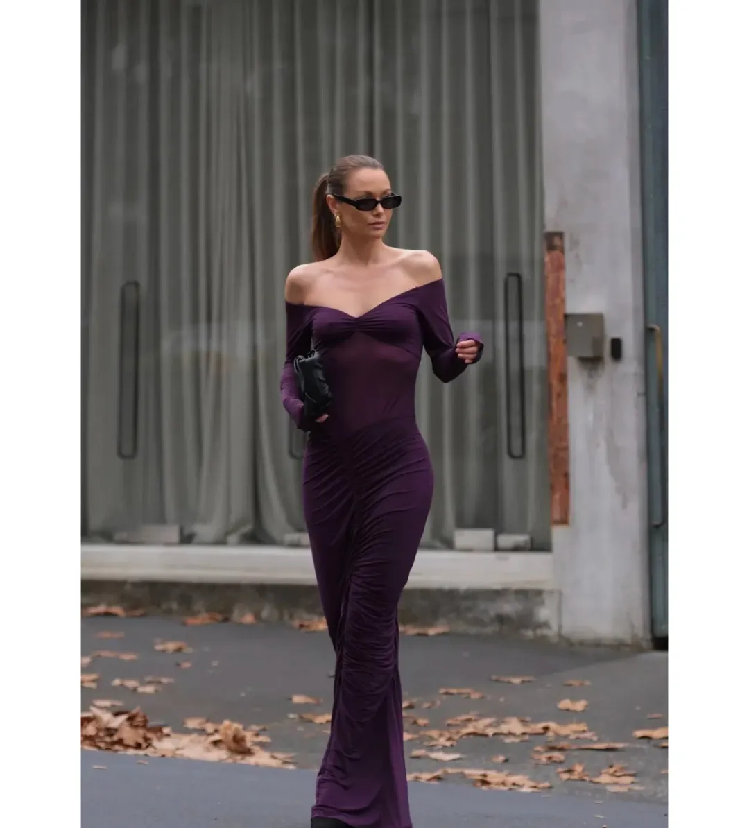Benni Wilma Maxi Dress in Deep Purple Size 8 for rent on The Volte - main image