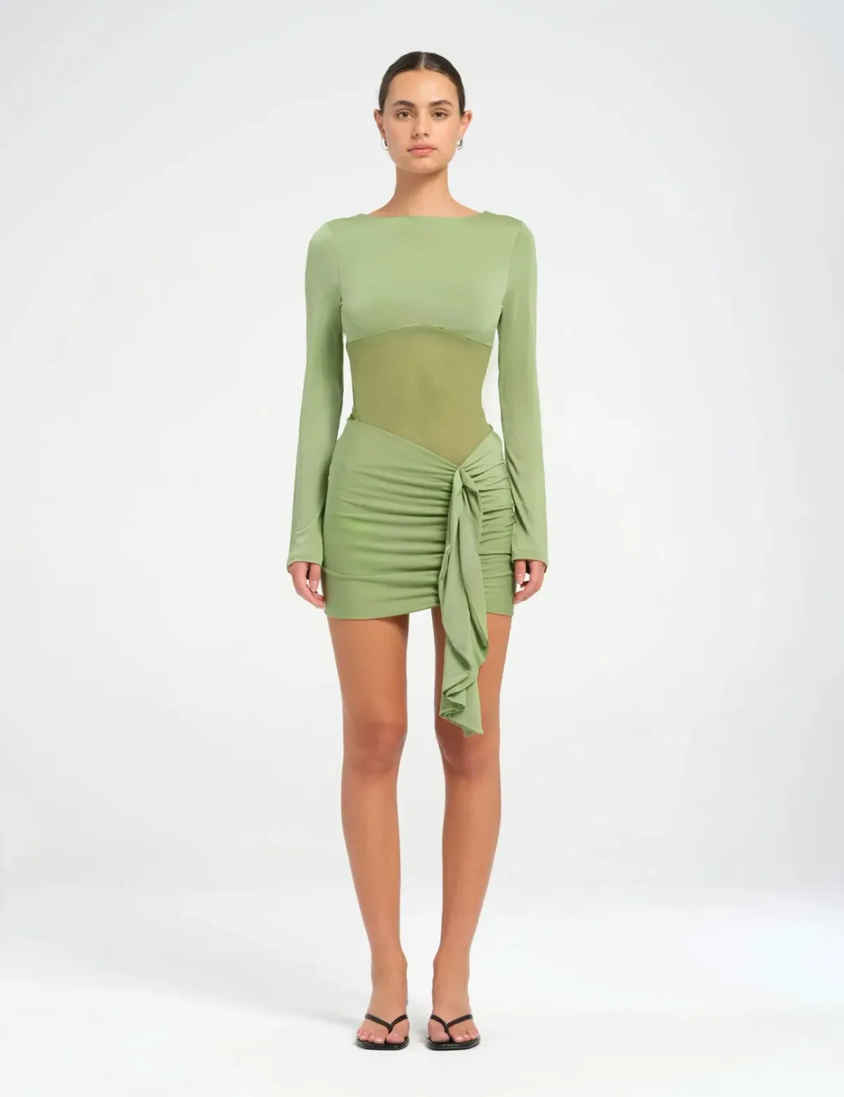 Benni Juni Mini Dress in Grass Size AU 8  for rent on The Volte - main image
