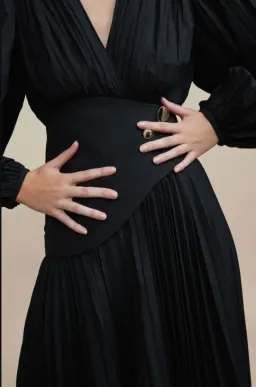 Acler Brooke Dress Midi Black Size AU 10 for rent on The Volte - image 3