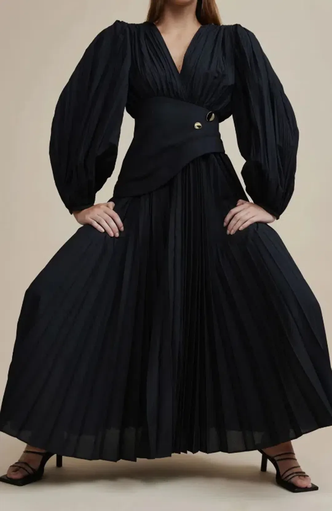 Acler Brooke Dress Midi Black Size AU 10 for rent on The Volte - main image