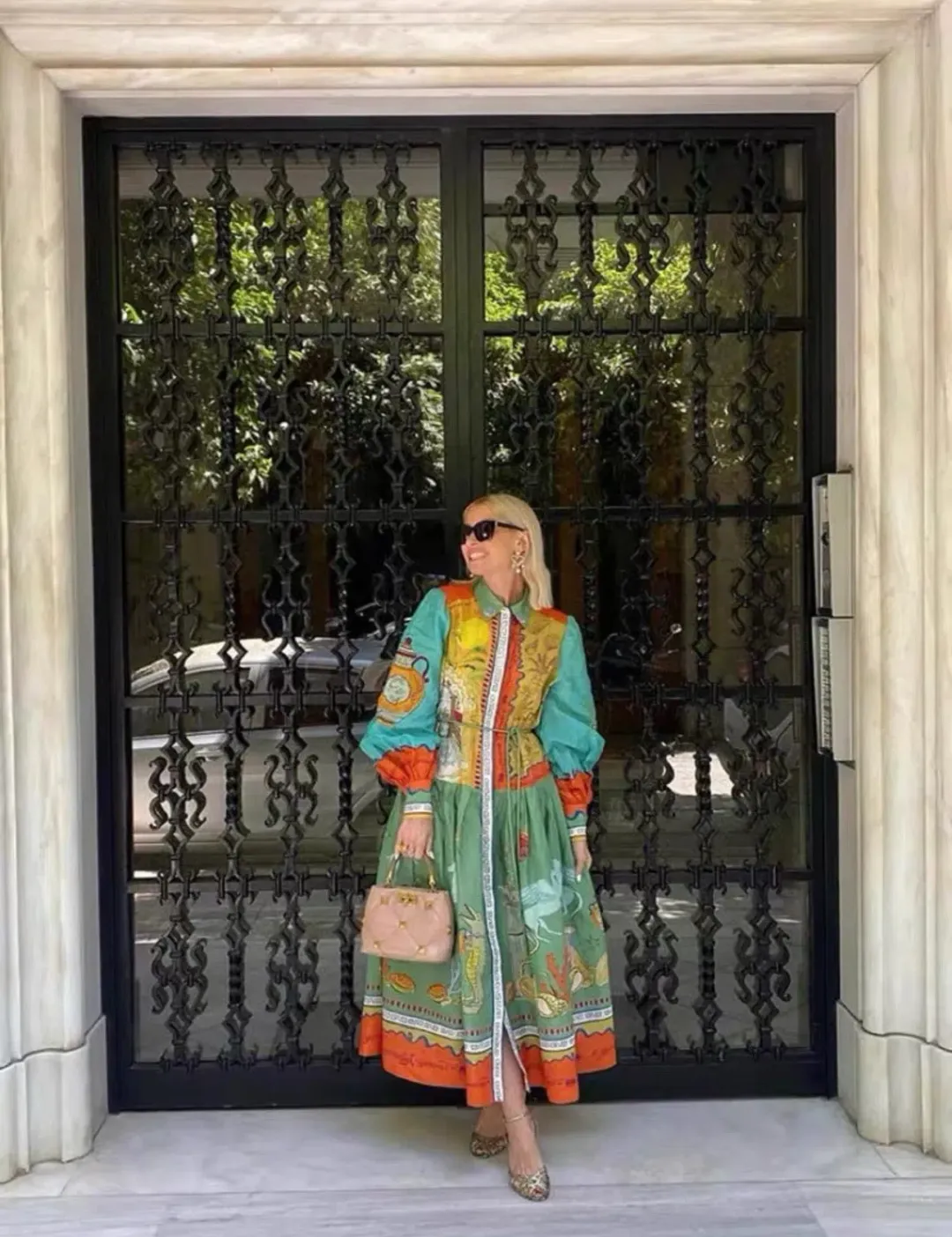 Alemais Surrealist Summer Ramie Midi Shirtdress Size 16 for rent on The Volte - main image