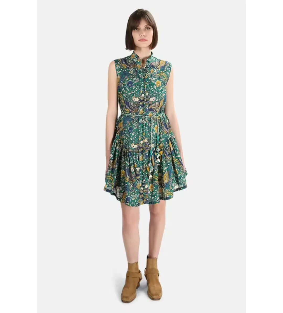 Zimmermann	Edie Drop Waist Mini Dress Multi Size 0 / Size AU 8 for rent on The Volte - main image