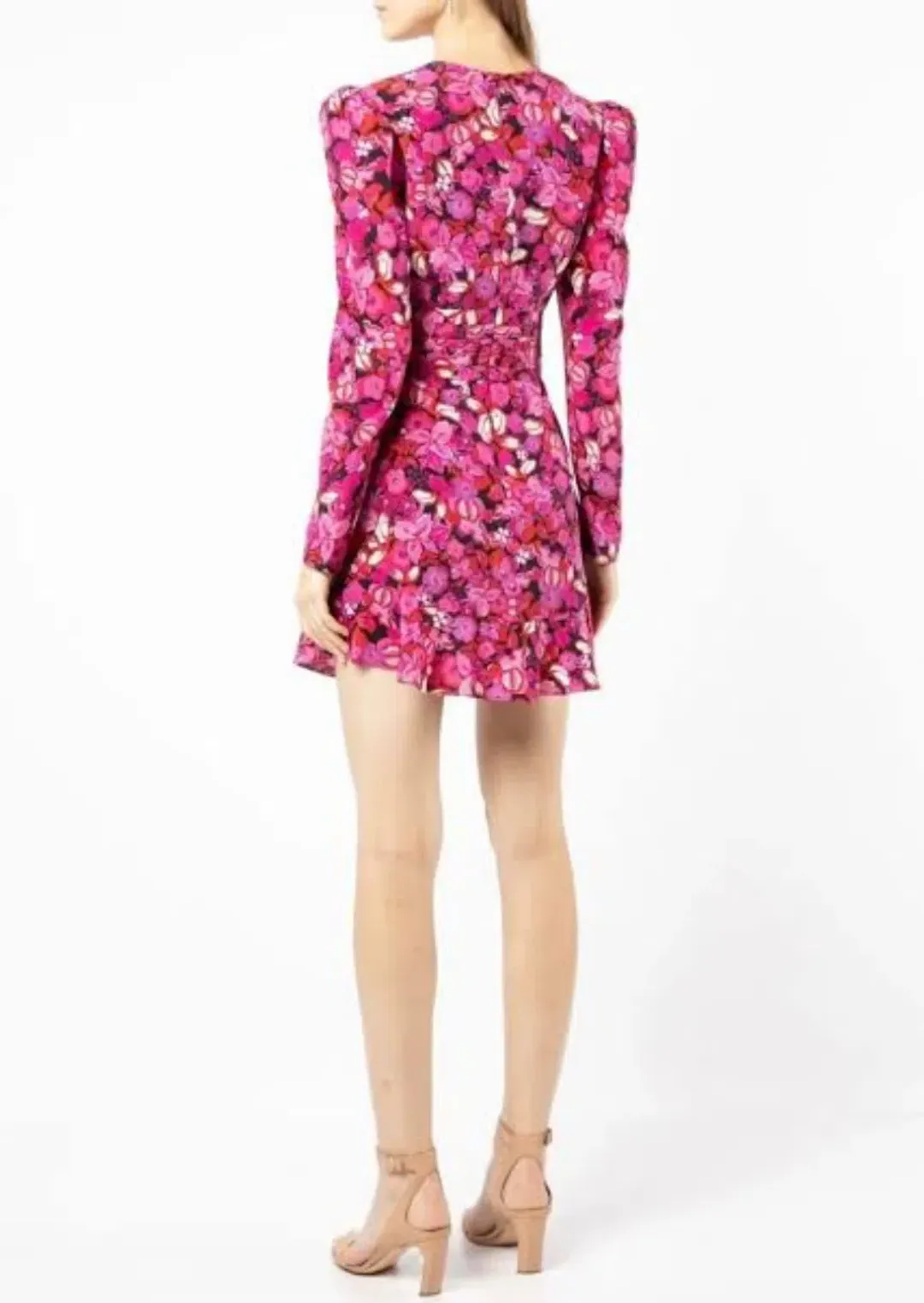 Rebecca Valance Bramble V-Neck Mini Dress Floral Size 8 for rent on The Volte - main image