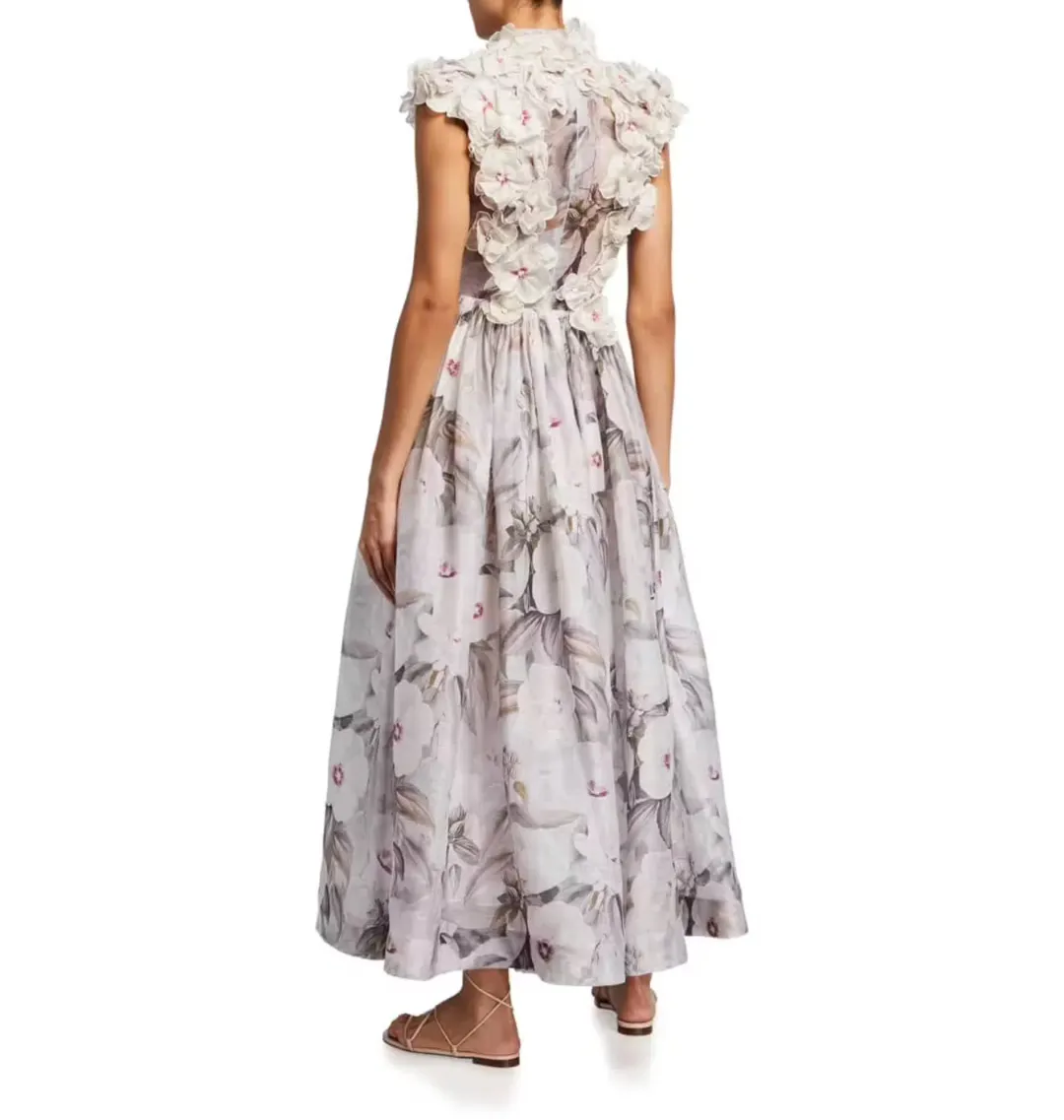 Zimmermann Botanica Gown Rose Mallow Size 0 / AU 8 for rent on The Volte - main image