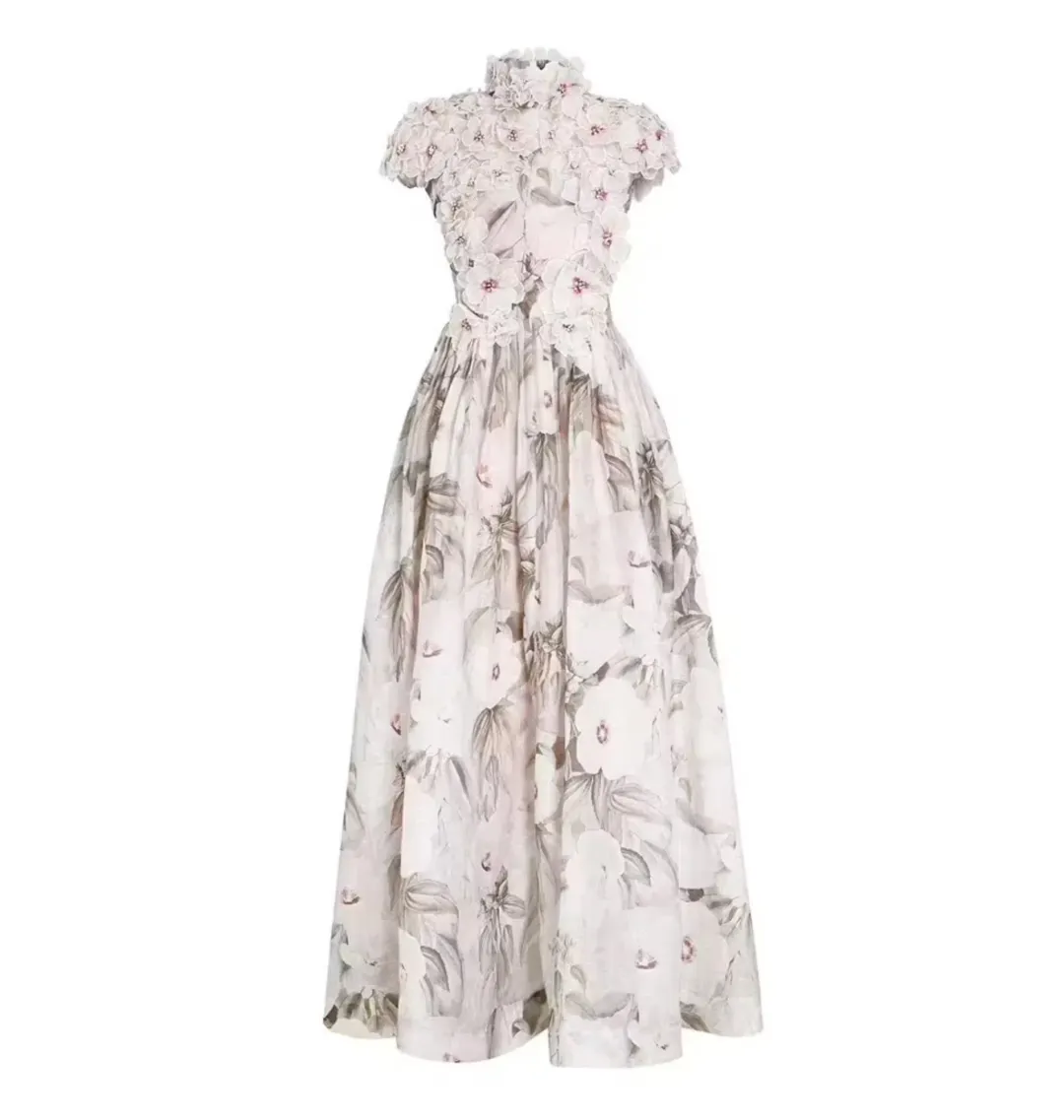 Zimmermann Botanica Gown Rose Mallow Size 0 / AU 8 for rent on The Volte - main image