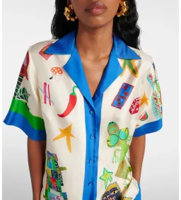 Alemais Rollers Silk Twill Shirt and Pants Multi Size 10  for rent on The Volte - image 2