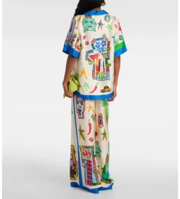 Alemais Rollers Silk Twill Shirt and Pants Multi Size 10  for rent on The Volte - image 5