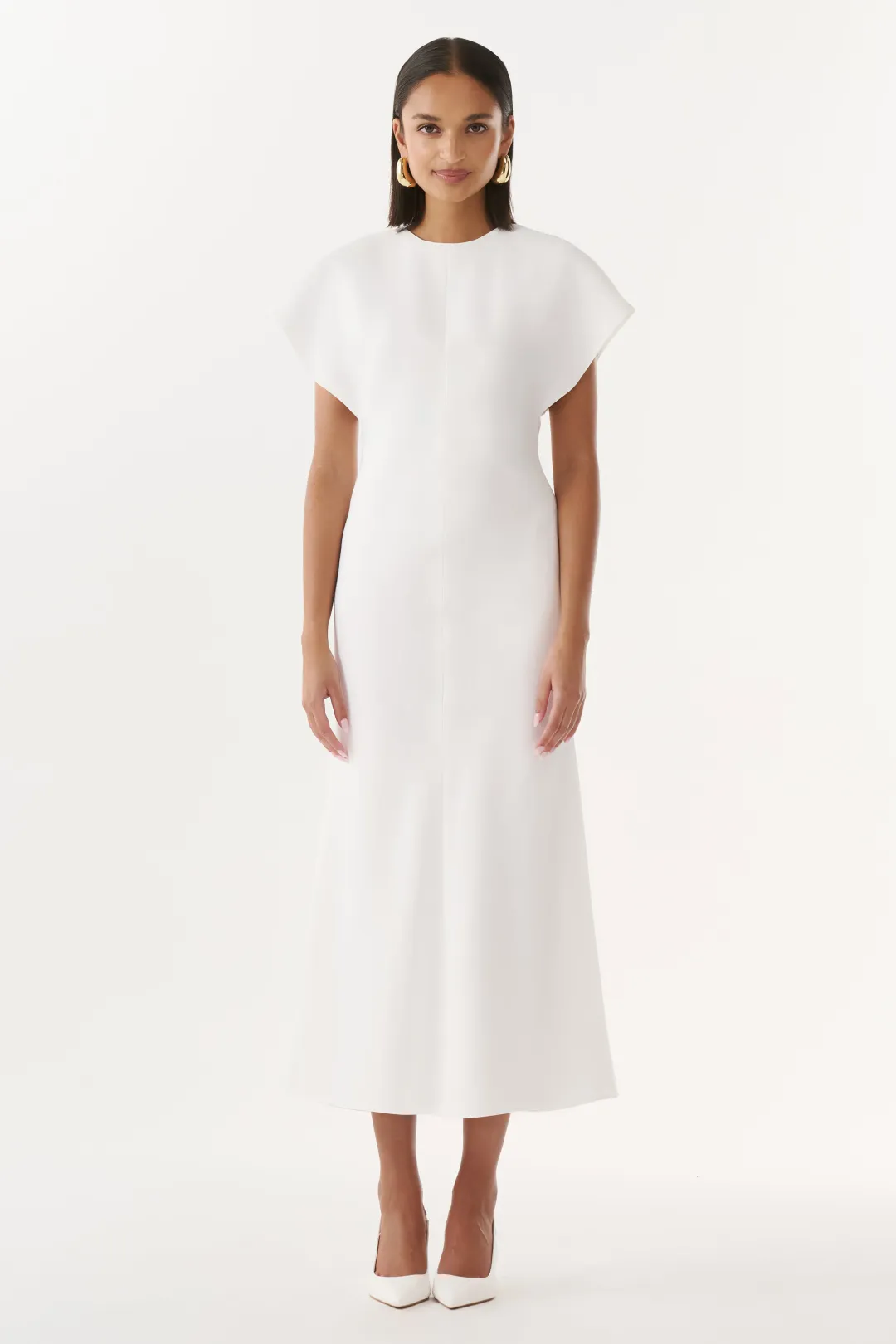 Tongera Alexandra Midi Dress White Size 10 for rent on The Volte - main image