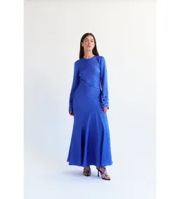 Aje Weylyn Sequin Cuff Maxi Dress Cobalt Blue Size 12 for rent on The Volte - image 1