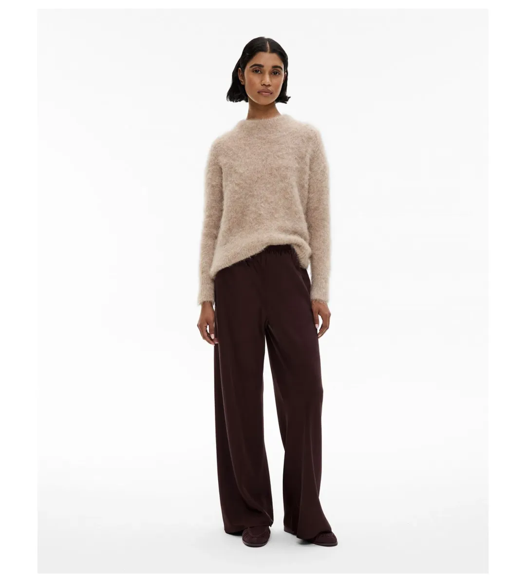 Witchery Bias Pull On Pant in Espresso for rent on The Volte - main image
